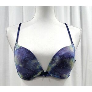 Xhilaration Galaxy Perfect T-Shirt Push-Up‎ Padded Underwire Bra Size 34B FS
